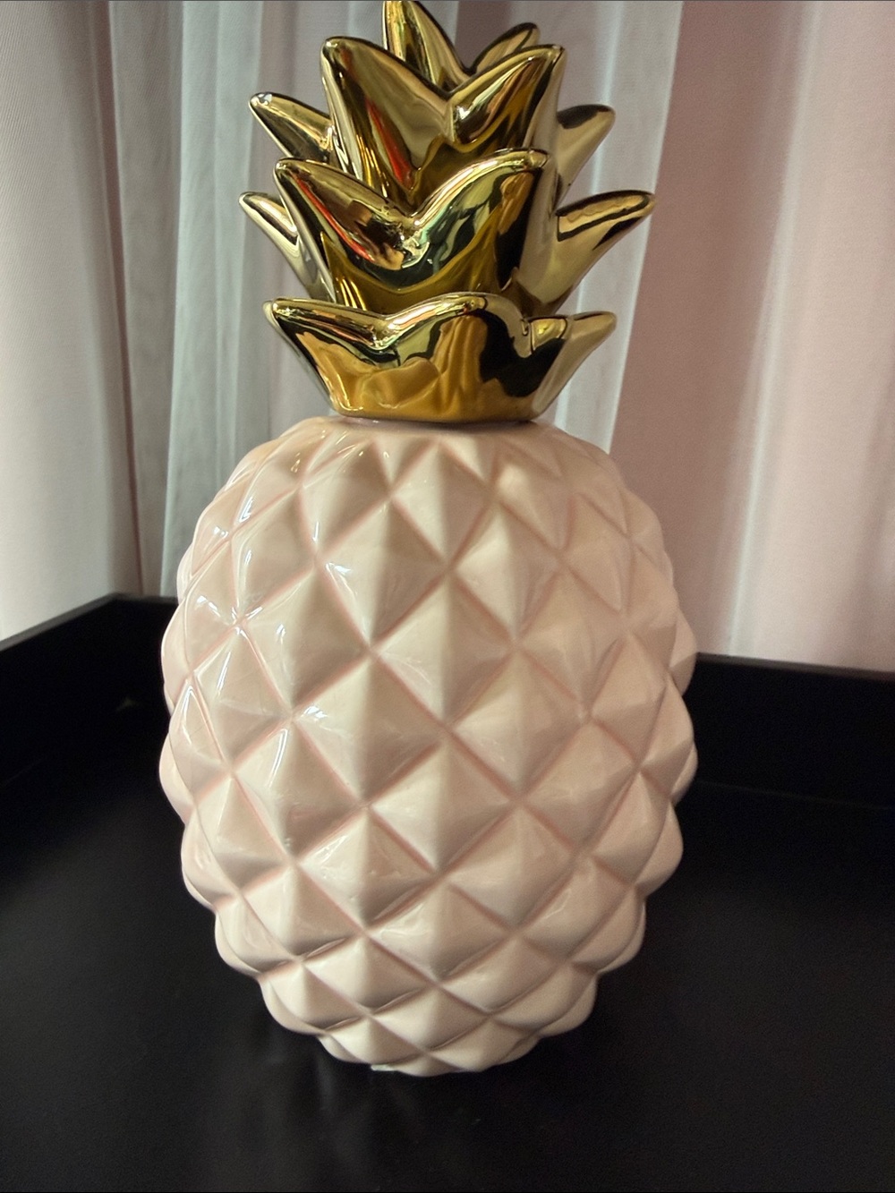 APROPOS PINK GOLD PINEAPPLE DORM OFFICE ROOM DECOR  GLAM GIRLY PARTY DECOR